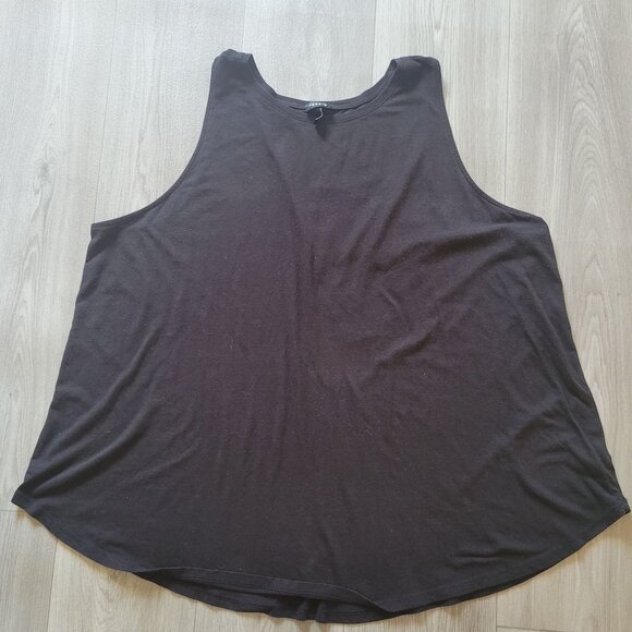 Black Sleeveless Torrid Plus Size Tank Top Womens 5 Cotton Blend - Picture 2 of 3